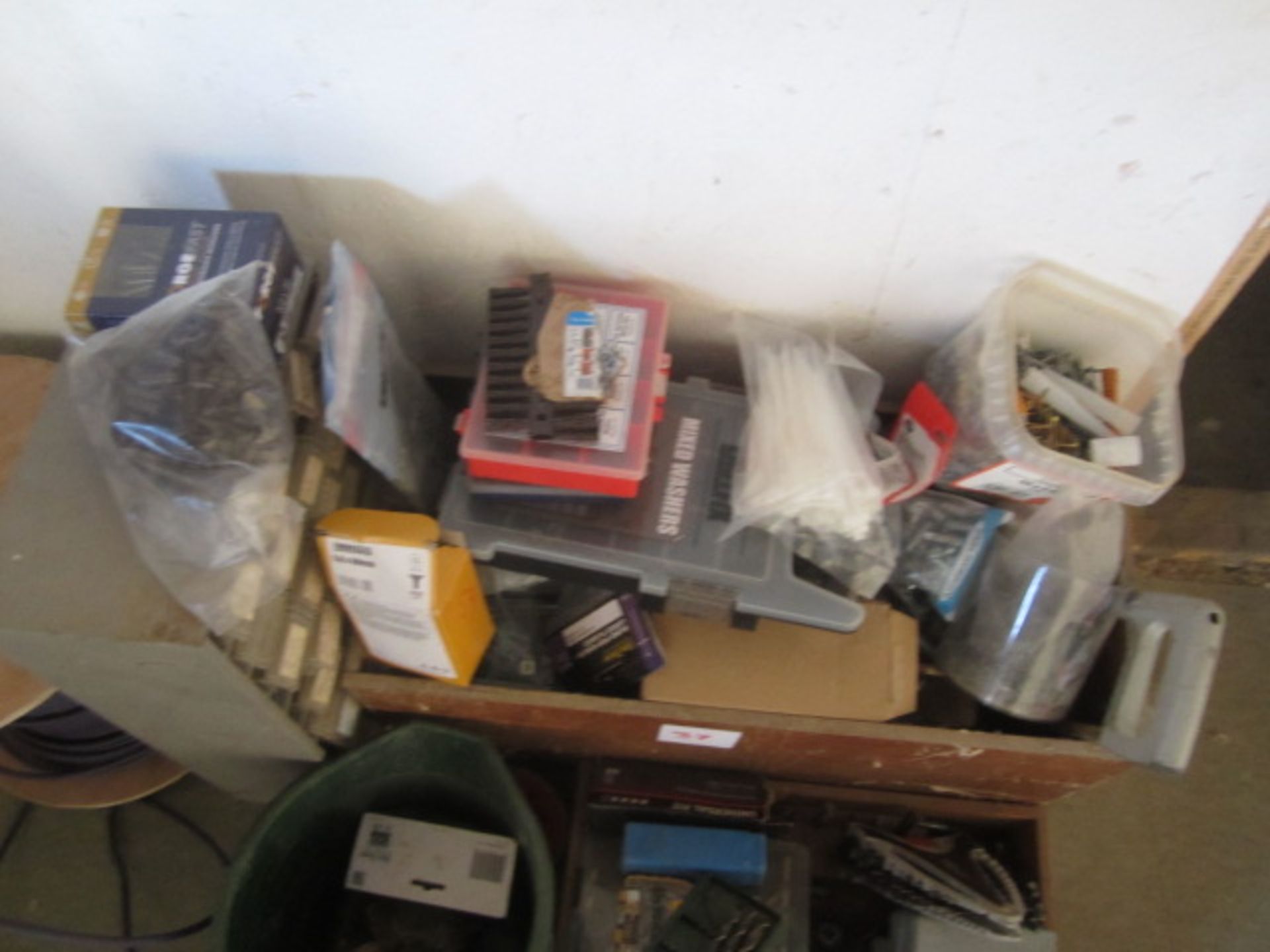 Large quantity of consumable stock including nuts, bolts, screws, staples, nails, tacks, panel - Image 7 of 7