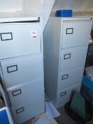 2 x metal 4 drawer and 1 x metal 2 drawer filing cabinets,Located at main school,** Located at