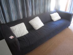 Upholstered 3 seat settee,Located Greystones,** Located at Shapwick School, Station Road,