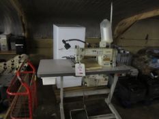 Brother DB-2 B755-403A MKIII sawing machine mounted on table, foot control, 240v (excluding