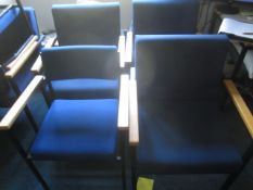 4 x upholstered chairs,Located at Church Farm,** Located at Shapwick School, Station Road, Shapwick,