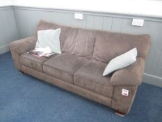 Suede effect 2 and 3 seat sofas,Located at 6th form premises,** Located at Shapwick School,