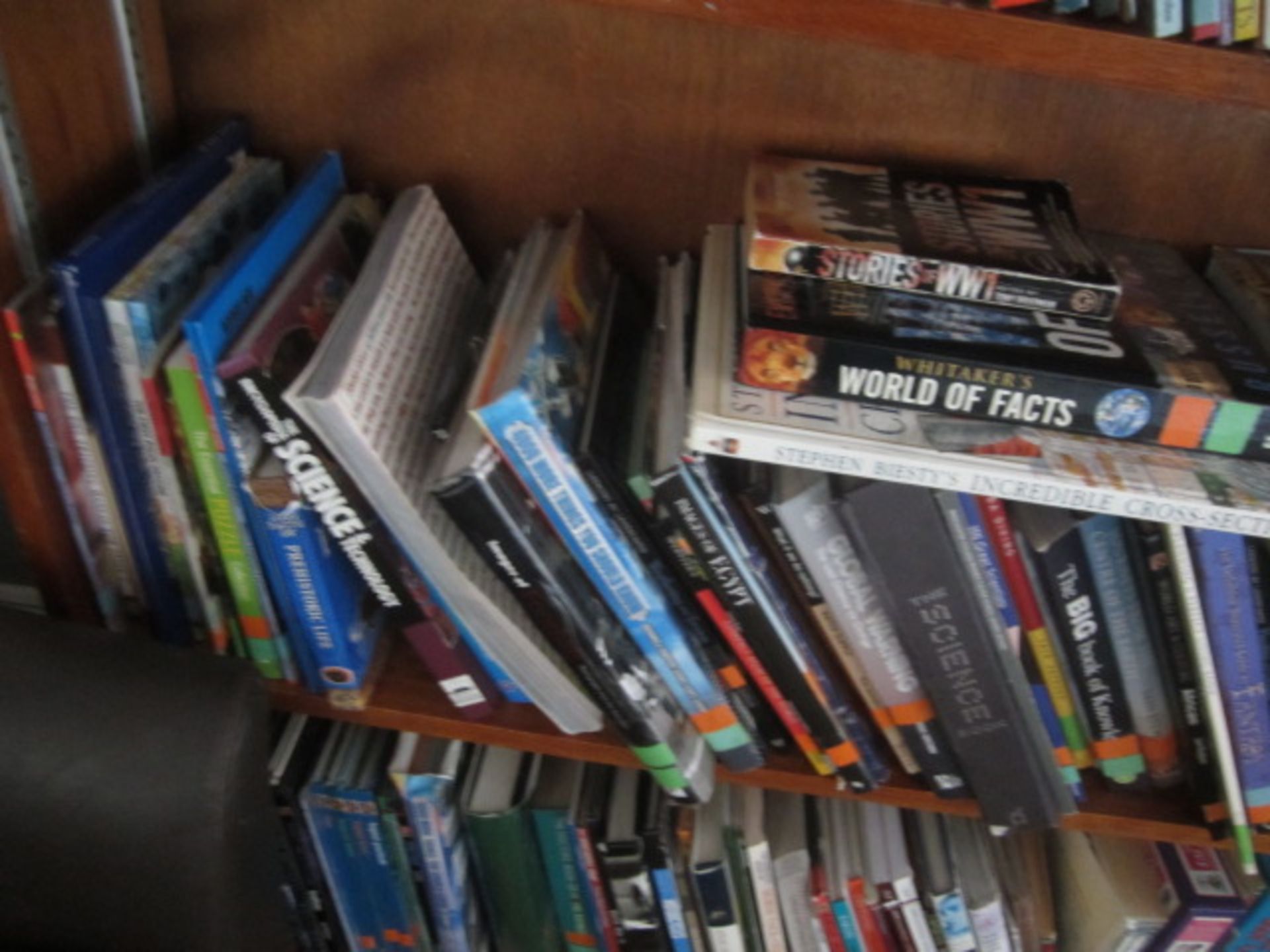 Wood effect bookcase with contents of assorted books,Located at main school,** Located at Shapwick - Image 6 of 9
