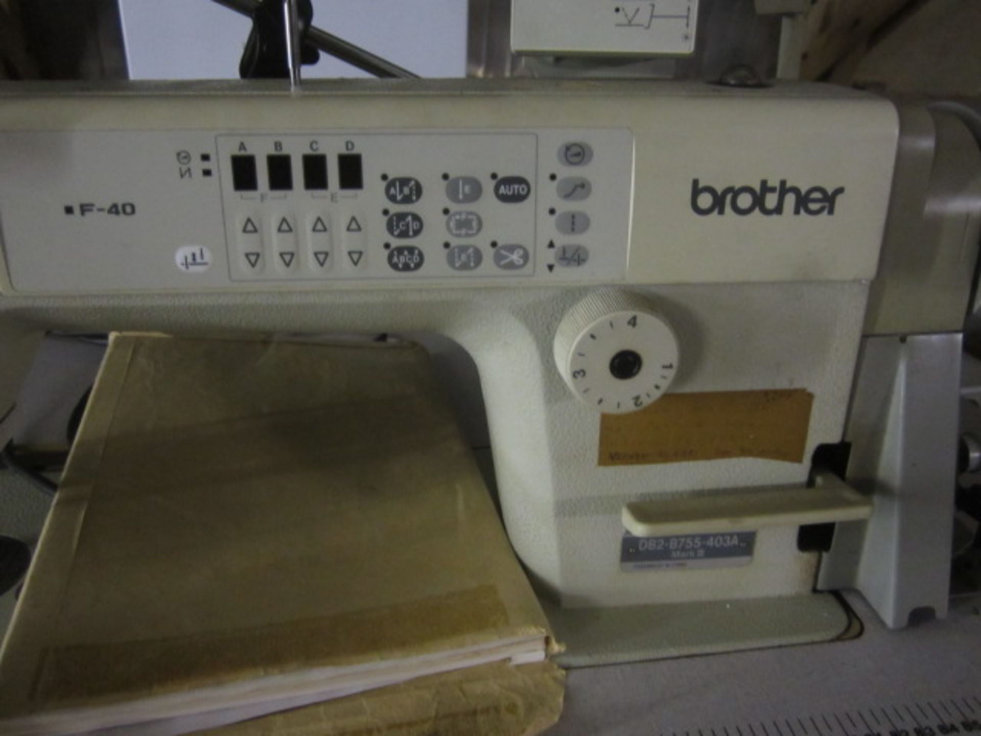 Brother DB-2 B755-403A MKIII sawing machine mounted on table, foot control, 240v (excluding - Image 3 of 4