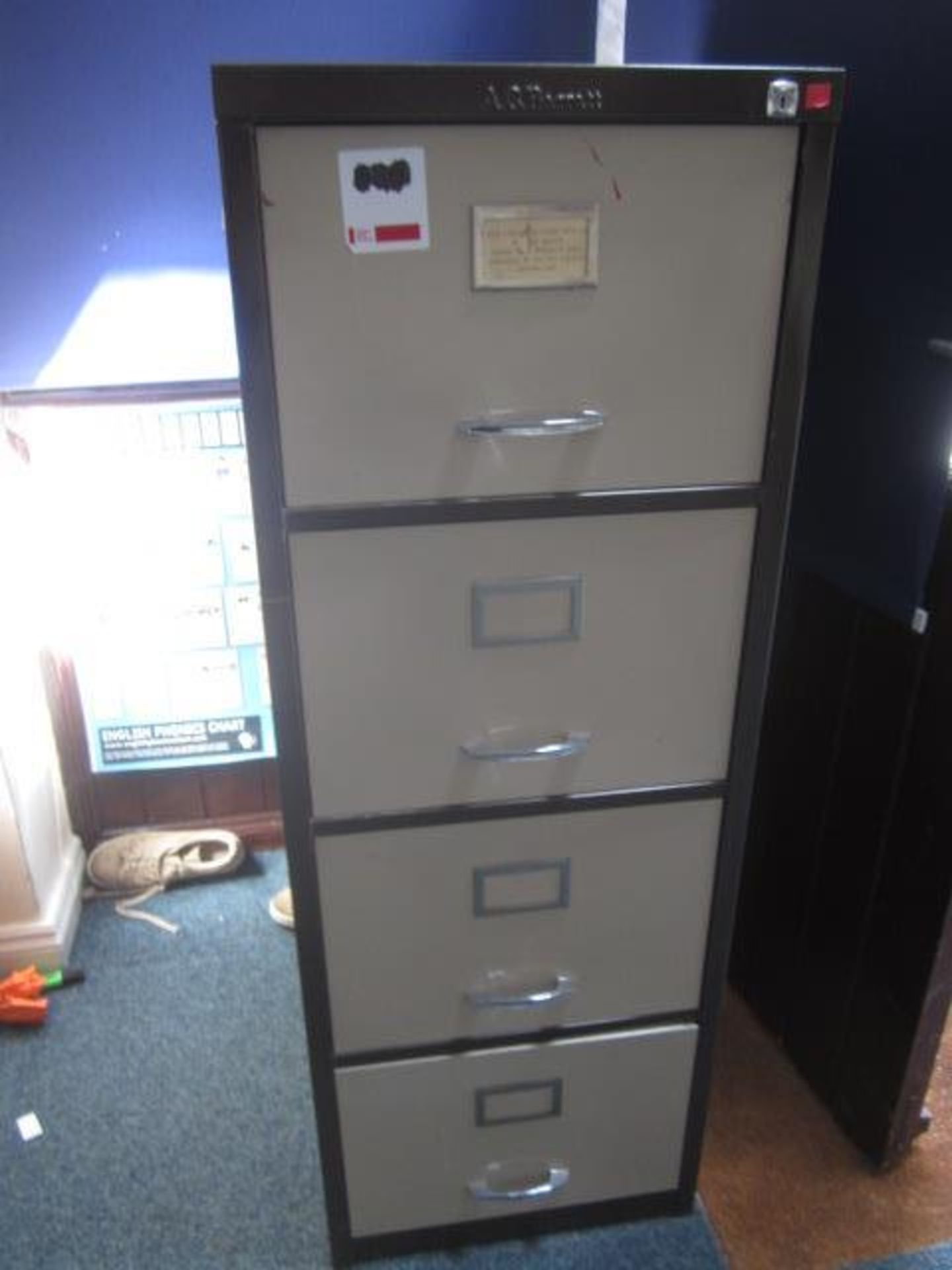 4 x assorted bookcases with contents including books, folders, etc., metal 4 drawer filing cabinet, - Image 6 of 6