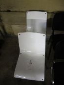 2 x chrome fame white melamine chairs,** Located at Stoneford Farm, Steamalong Road, Isle Abbotts,
