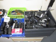 Quantity of assorted cameras, lenses etc.,Located at Church Farm,** Located at Shapwick School,