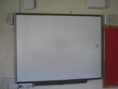Smart Tech wall mounted smart board, 2 x speakers, Toshiba TCP-XD200 ceiling mounted projector,