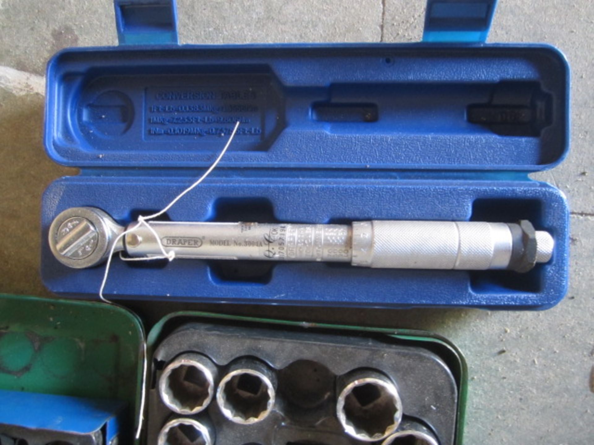 2 x part set socket sets, Draper micrometer torque wrench,Located at main school,** Located at - Image 3 of 3