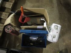 Miscellaneous lot including assorted tools, electric fan heater etc.,** Located at Stoneford Farm,