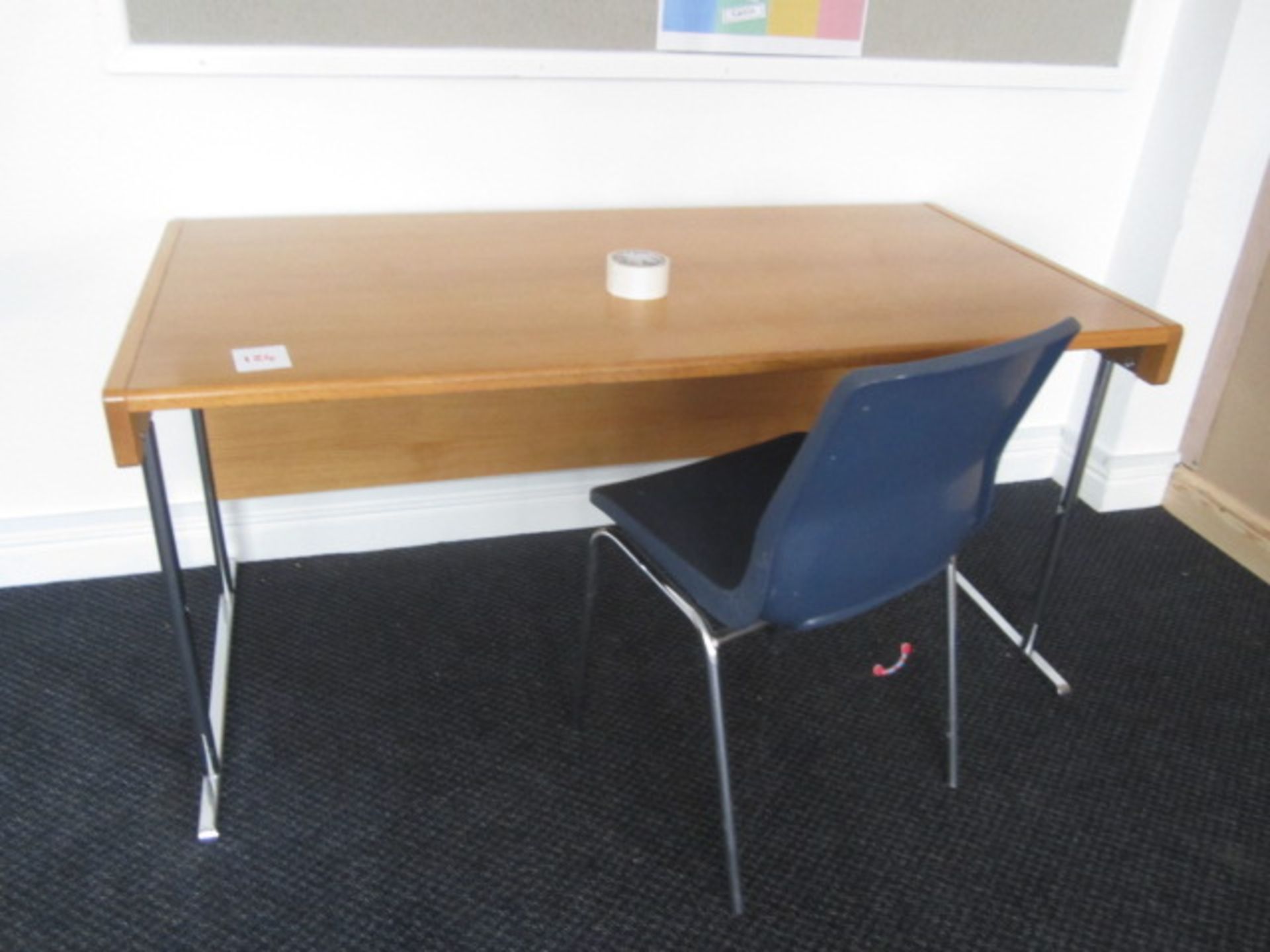 Double pedestal desk, 2 x tables, 3 x bookcases, 3 x various chairs,Located at main school,** - Image 3 of 3