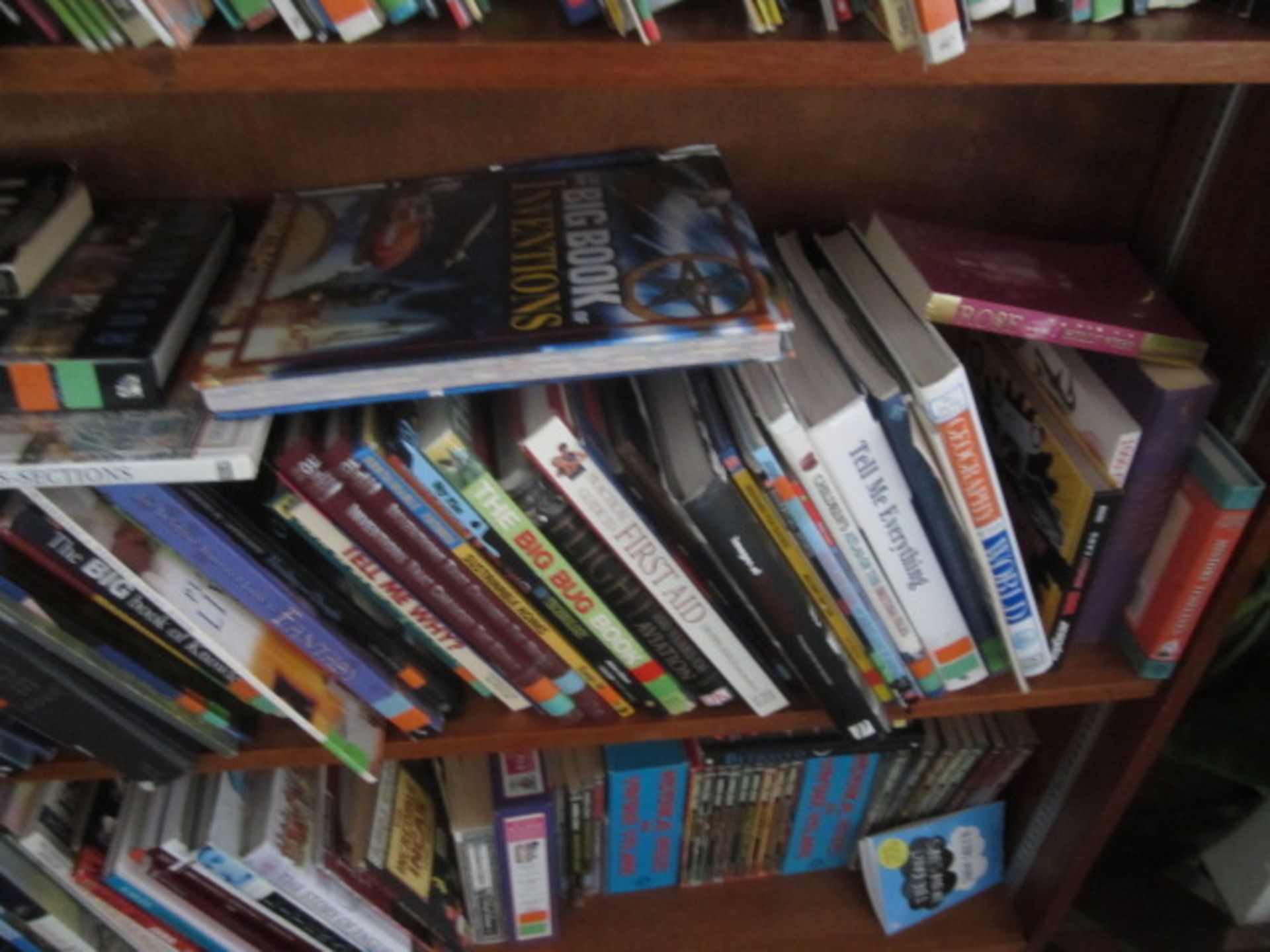 Wood effect bookcase with contents of assorted books,Located at main school,** Located at Shapwick - Image 7 of 9