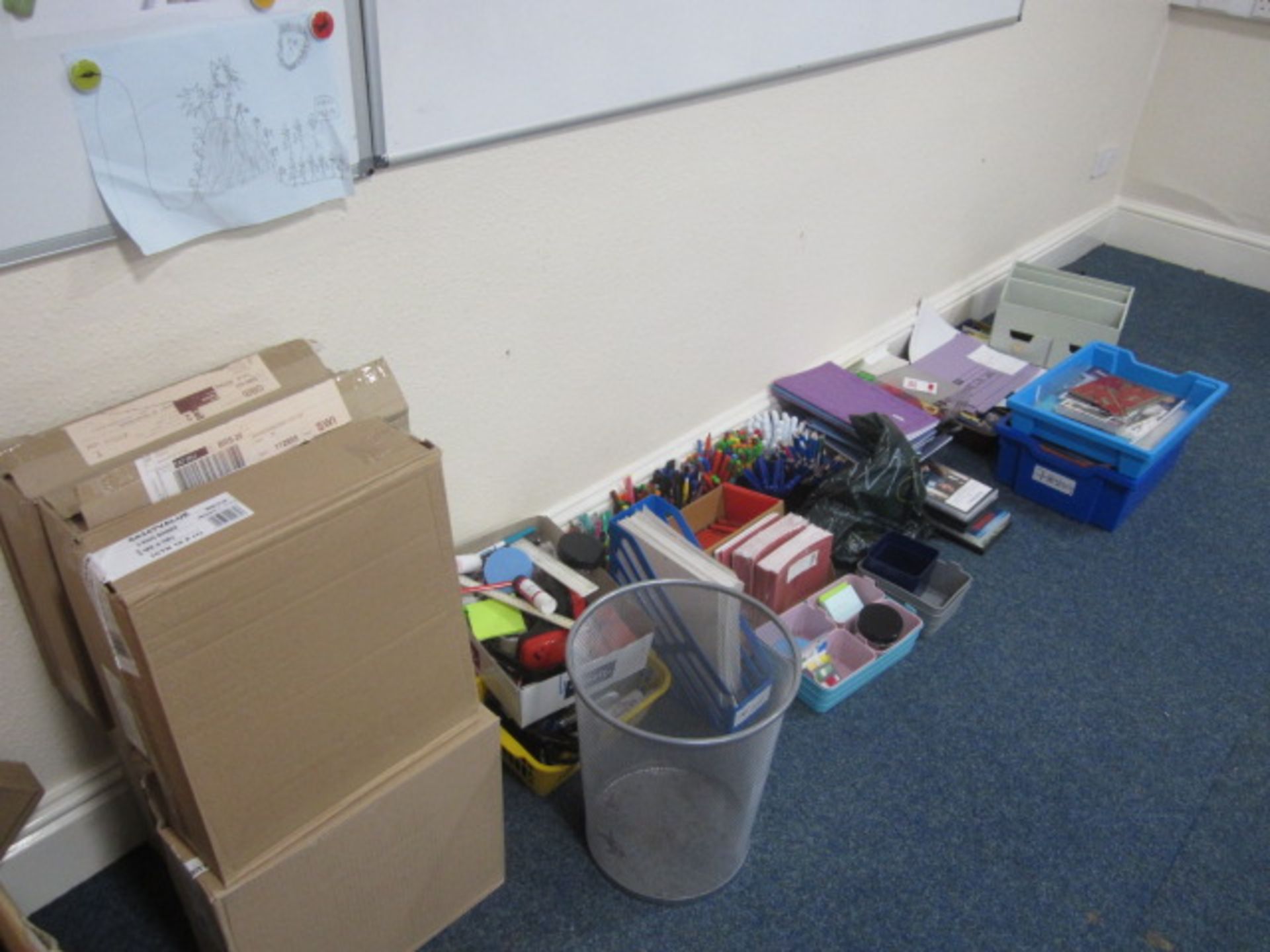 Loose contents of History GR (CF10) including desk, bookcase, table, pens, ring binder etc., - Image 2 of 7