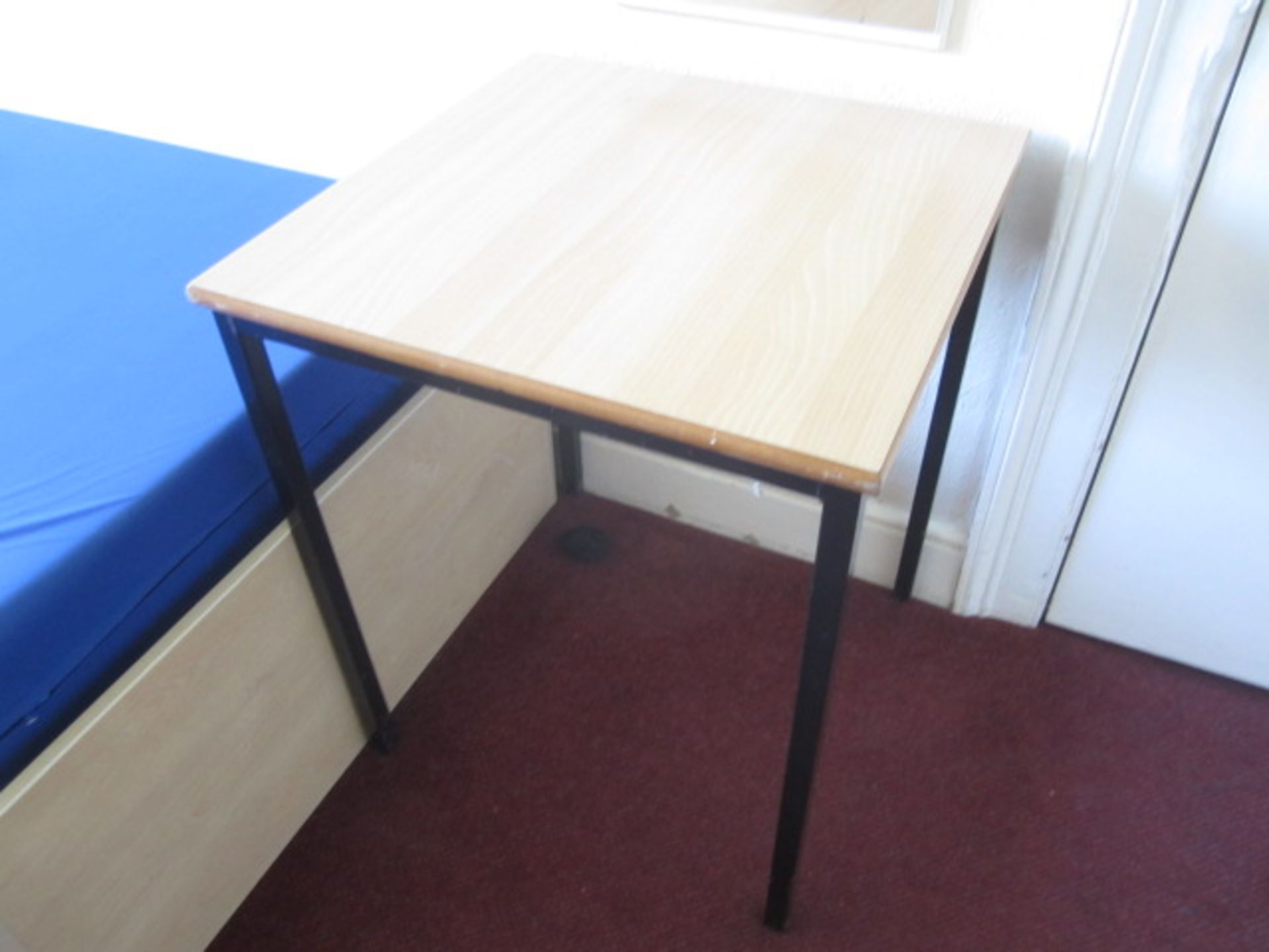 Wood effect single wardrobe, table, linen baskets,Located at main school,** Located at Shapwick - Image 3 of 3