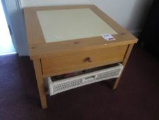 Wood effect coffee table with drawer and undershelf,Located at main school,** Located at Shapwick