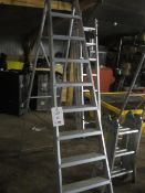 Youngman aluminium step ladder, 10 tread,** Located at Stoneford Farm, Steamalong Road, Isle