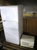 Hotpoint First Edition 3/4 height fridge freeze, Sharp compact microwave,** Located at Stoneford