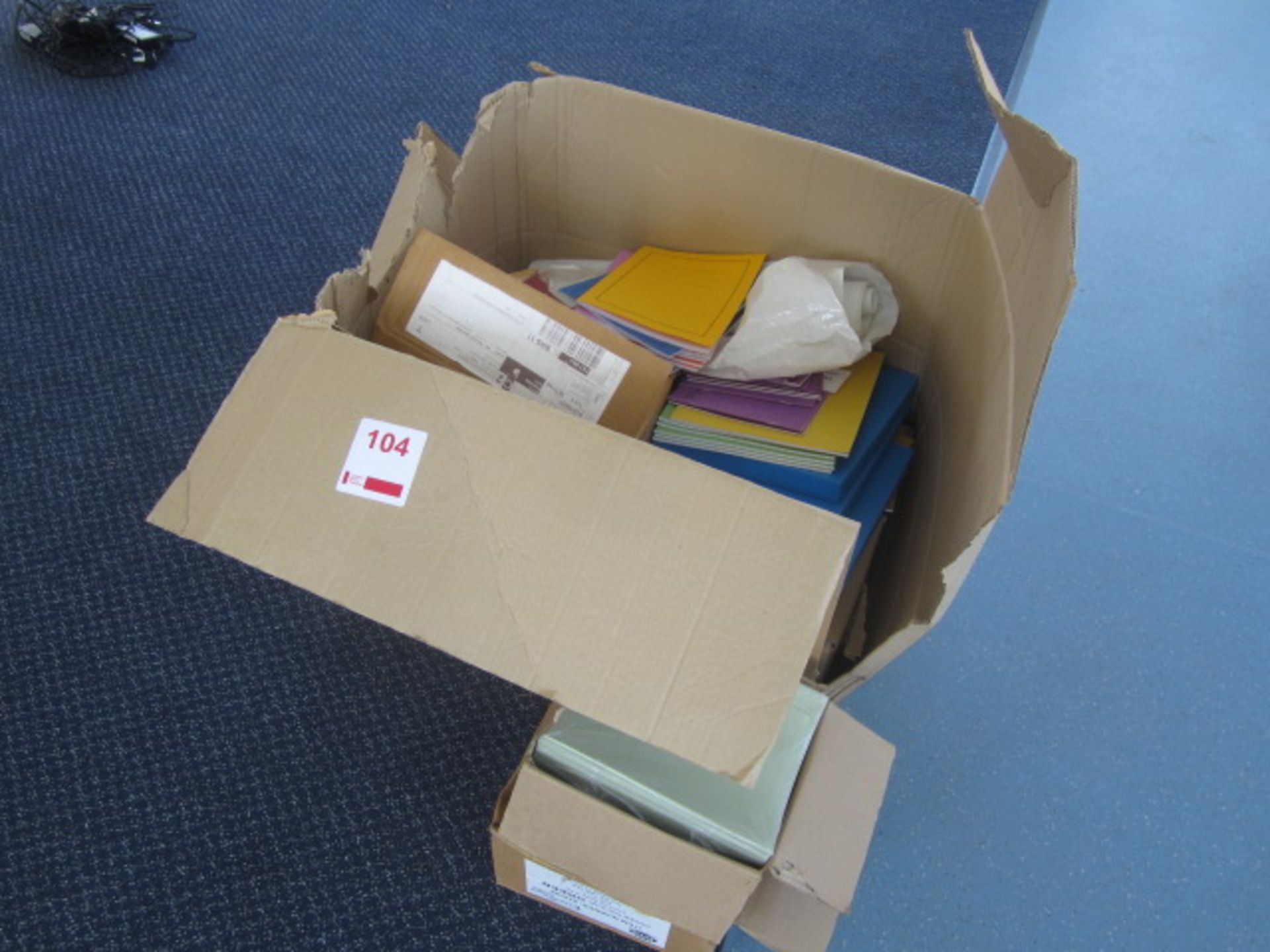 Quantity of assorted exercise books, ring folder etc.,Located at main school,** Located at