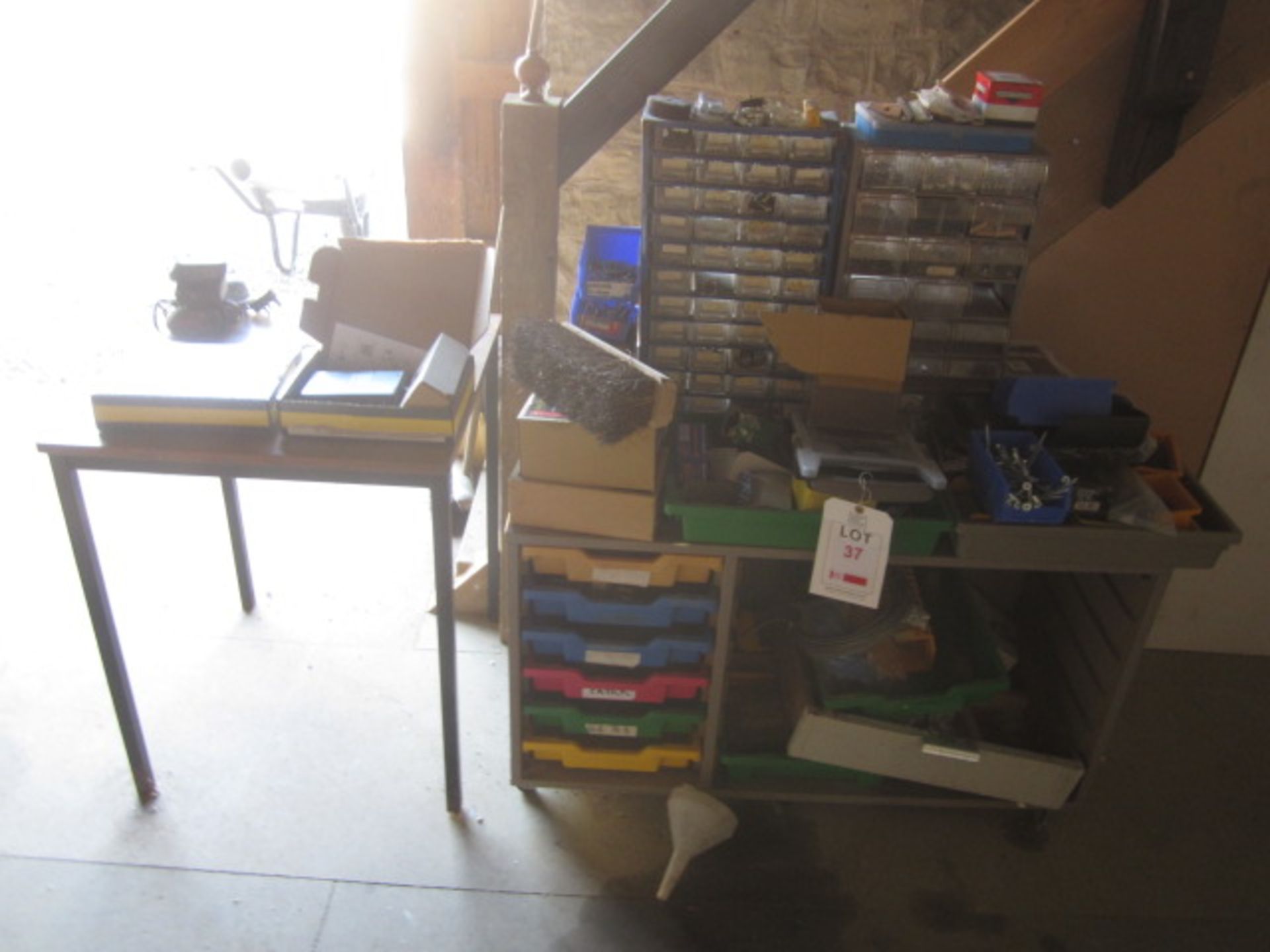 Large quantity of consumable stock including nuts, bolts, screws, staples, nails, tacks, panel