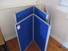 2 x folding upholstered notice boards,Located at main school,** Located at Shapwick School,