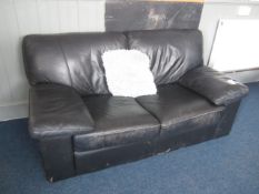 Leatherette 2 and 3 seat sofas,Located at 6th form premises,** Located at Shapwick School, Station