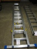 Zarges aluminium triple extension ladder,** Located at Stoneford Farm, Steamalong Road, Isle