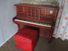 Piano and stool,Located Greystones,** Located at Shapwick School, Station Road, Shapwick,