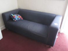 2 x upholstered 3 seat settees,Located at main school,** Located at Shapwick School, Station Road,