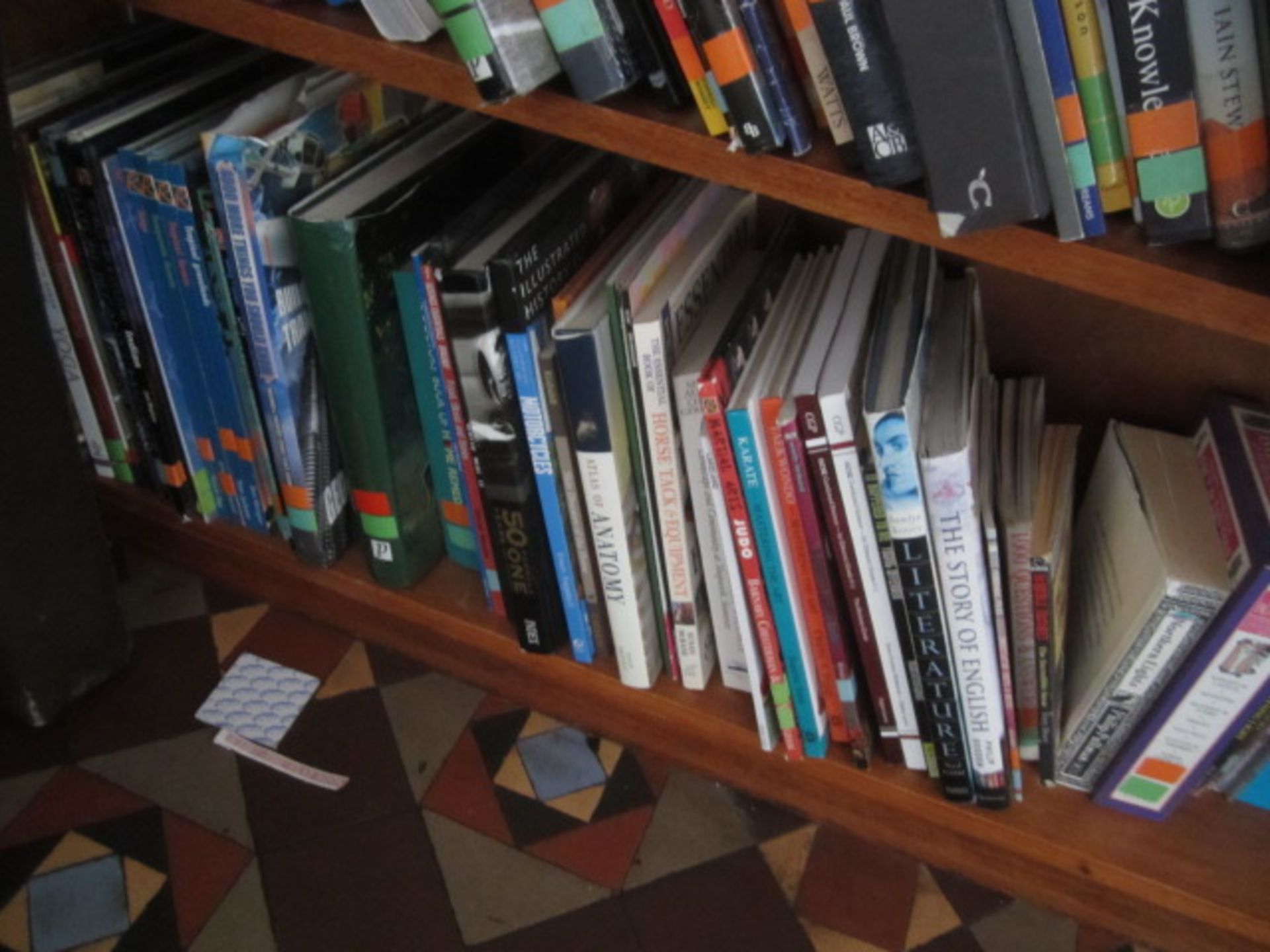 Wood effect bookcase with contents of assorted books,Located at main school,** Located at Shapwick - Image 8 of 9