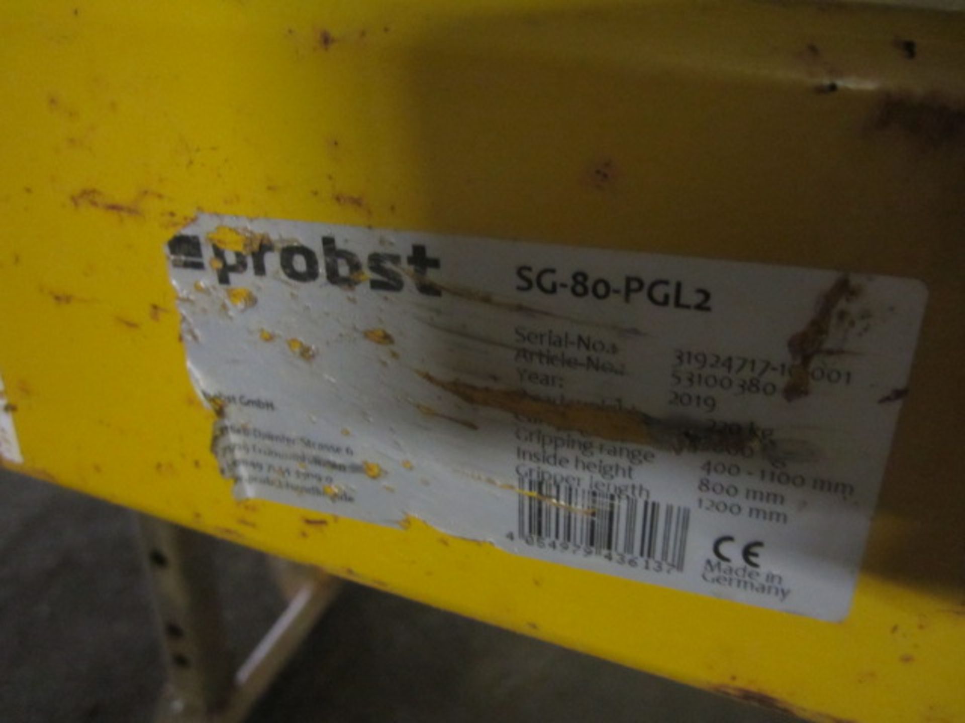 Probst SG-80-PGL2 block grab, serial no. 31924717-10-001 (2019)** Located at Stoneford Farm, - Image 4 of 4