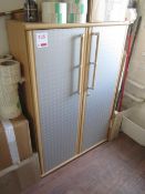 Hardwood effect grey 2 door 3/4 height storage cupboard