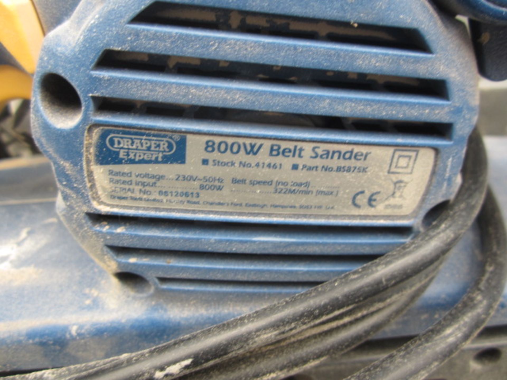 Draper Expert 800W belt sander, stock no. 41461, part no. BS875K, serial no. 06120613 - Image 3 of 3