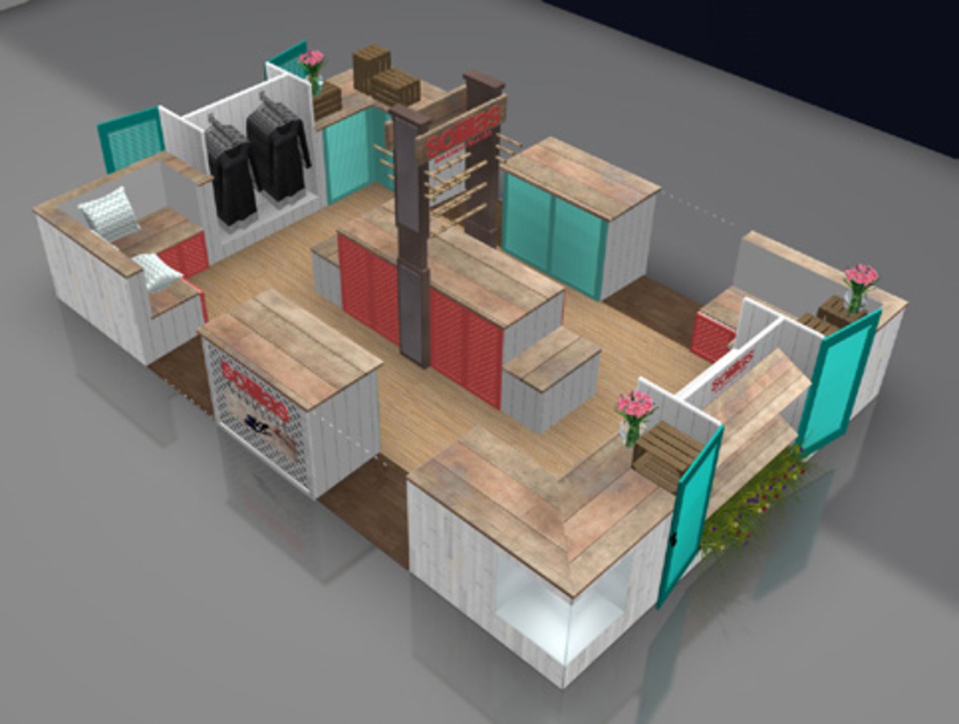 Solilas (Westfield Mar 2016) Exhibition kiosk, Size: 6m x 4m - Island. Included: Complete kiosk as - Image 2 of 2