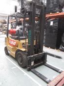 Mitsubishi FG25 LPG triple mast forklift truck, with side shift, capacity 2350kg, lift height...