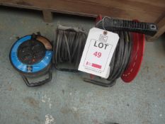 Three assorted extension leads