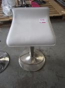 Two white leatherette seat bar stool