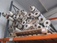 Pallet of assorted floor vinyl and carpet reels, 2m wide in various lengths