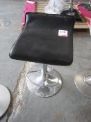 Four black leatherette seat bar stool