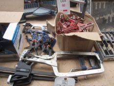 Quantity of assorted clamps as lotted