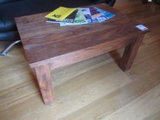 Dark wood coffee table, 900 x 600mm
