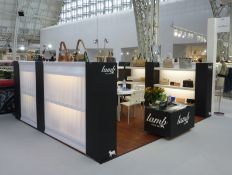 Lamb (Pure 2015) Complete exhibition stand, Size: 4m x 3.5m - Corner. Included: Complete stand