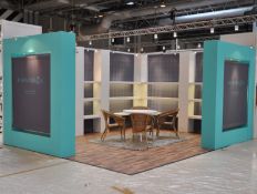 Paradigma (Moda Aug 2015) Complete exhibition stand, Size: 4m x 3.5m - Corner. Included: