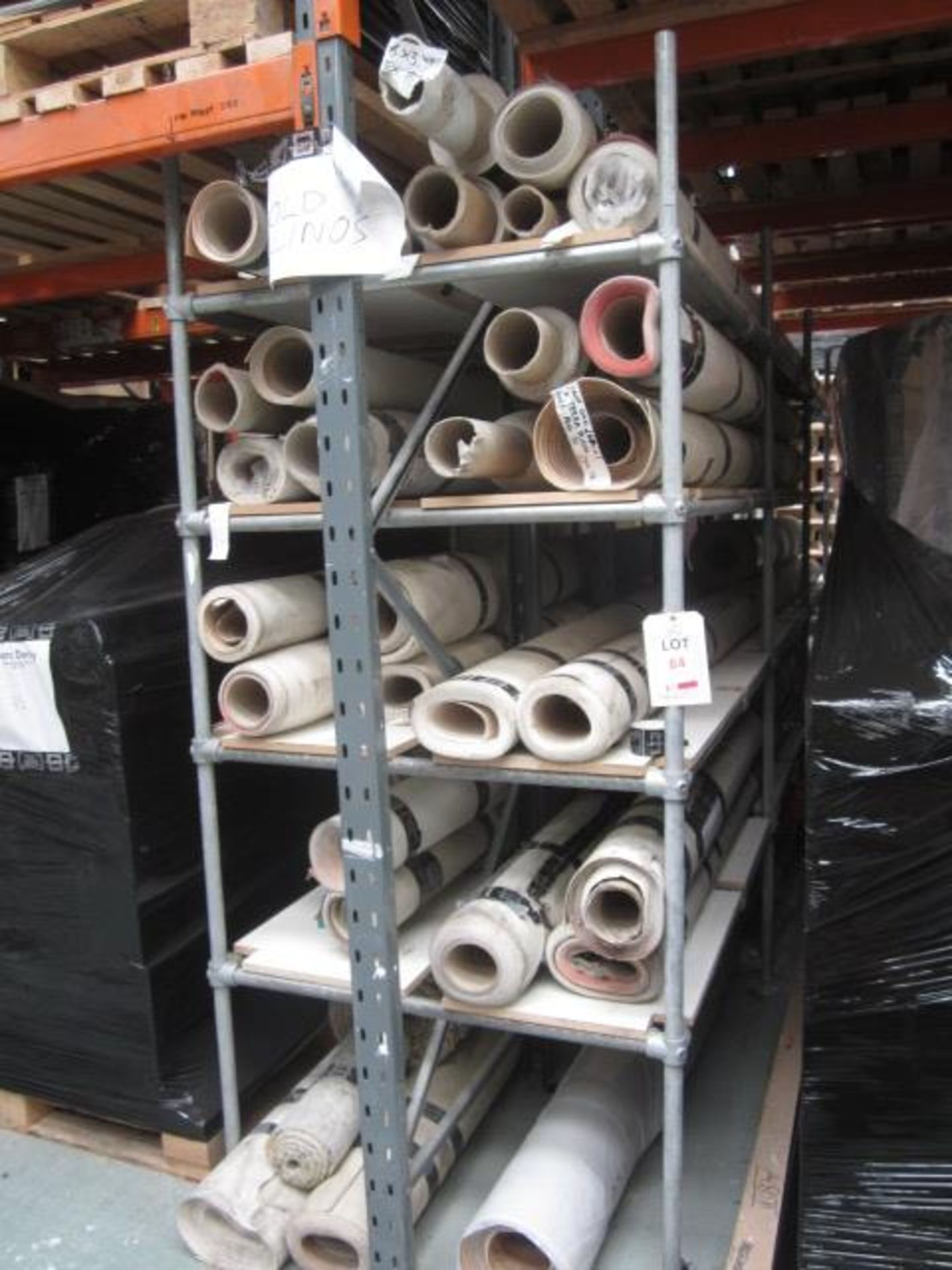 Galvanised steel scaffold style storage rack, 4100 x 1030 x 2300mm