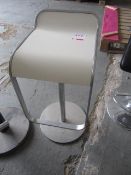 Chrome frame/white bar stool
