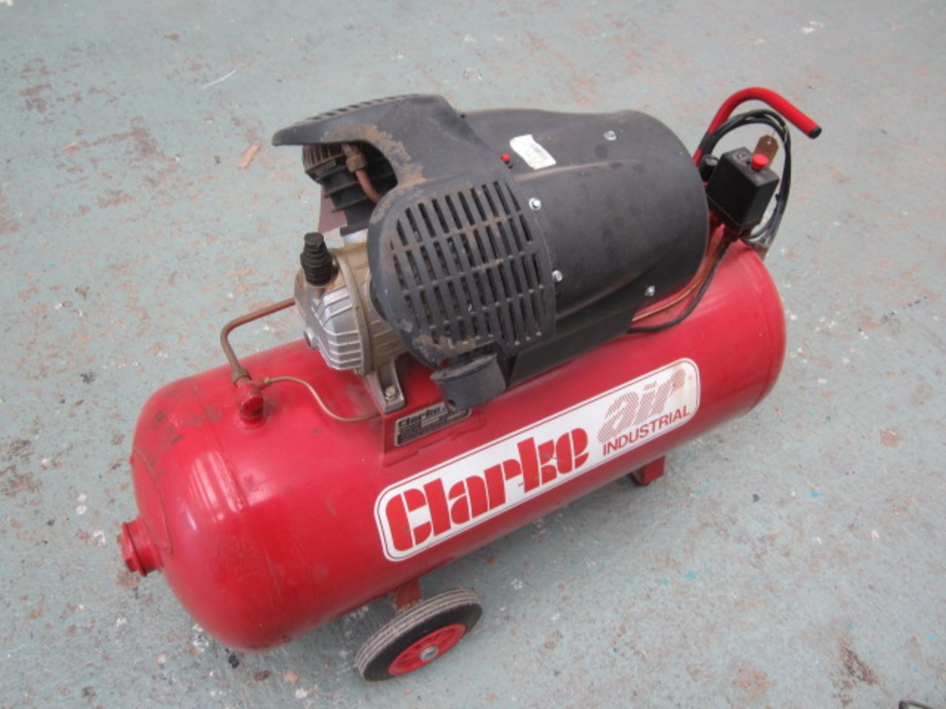 Clarke Industrial PED14A100 mobile reciprocating air compressor, serial no. 87260 (2010), max - Image 3 of 3