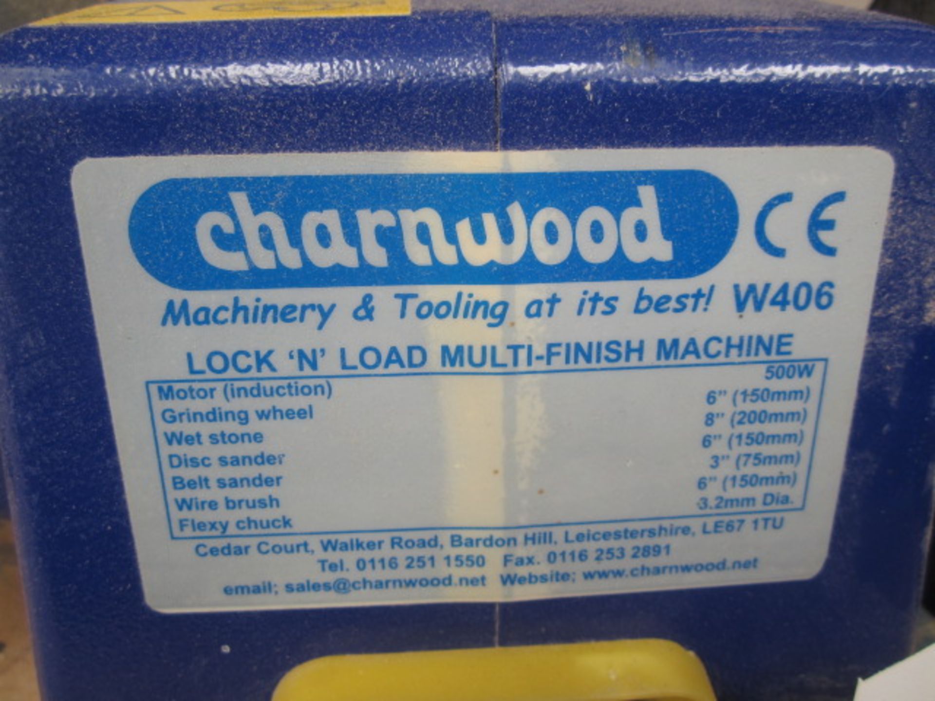 Charnwood W406 Lock N Load multi double ended grinder, grinding wheel 6", wet stone 8" - Image 2 of 2