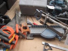 Quantity of assorted saws as lotted