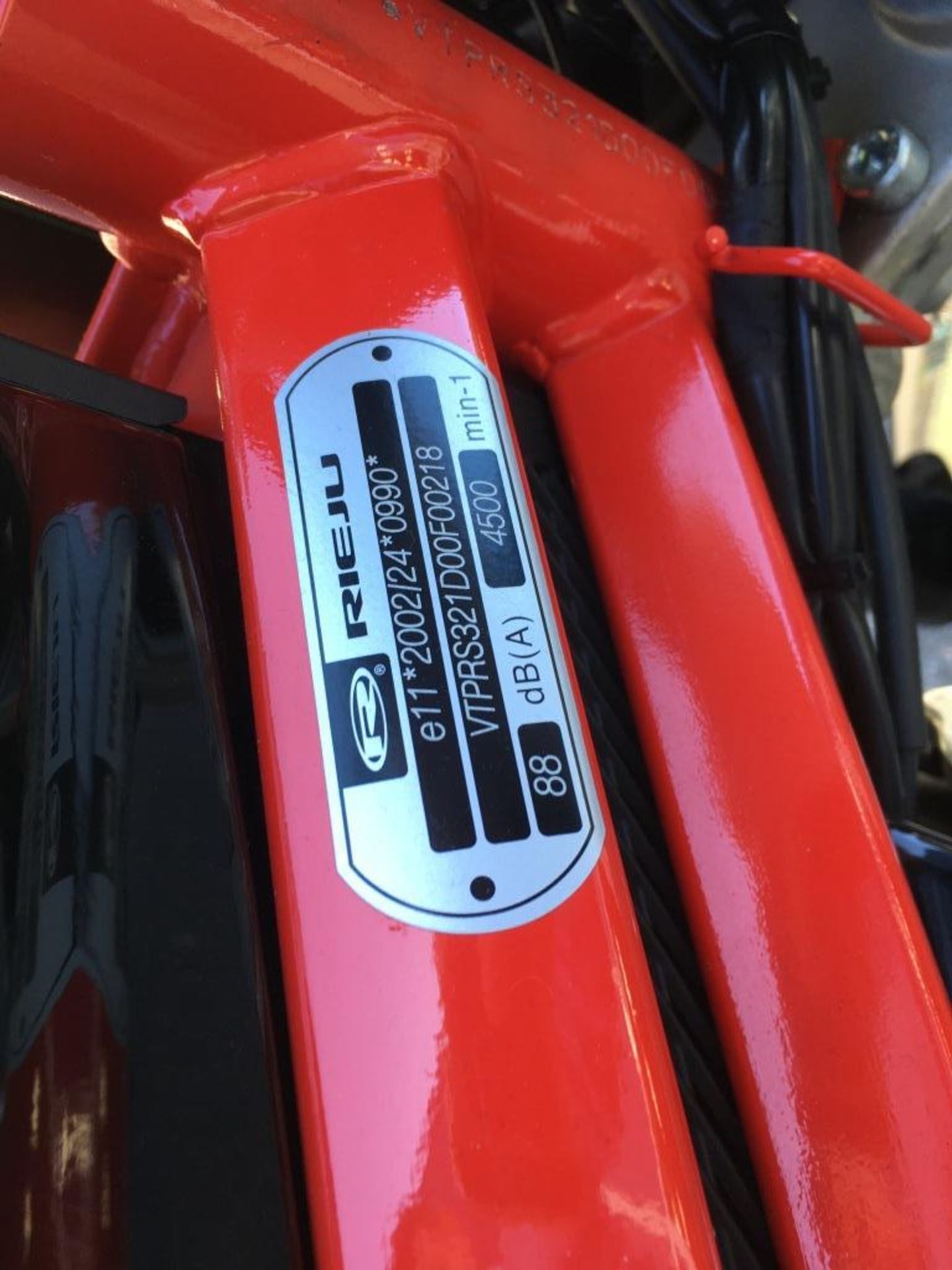 Rieju RS3 125 Naked motorcycle, Year of Manufacture: 2019, Unregistered and certificate of - Image 2 of 8