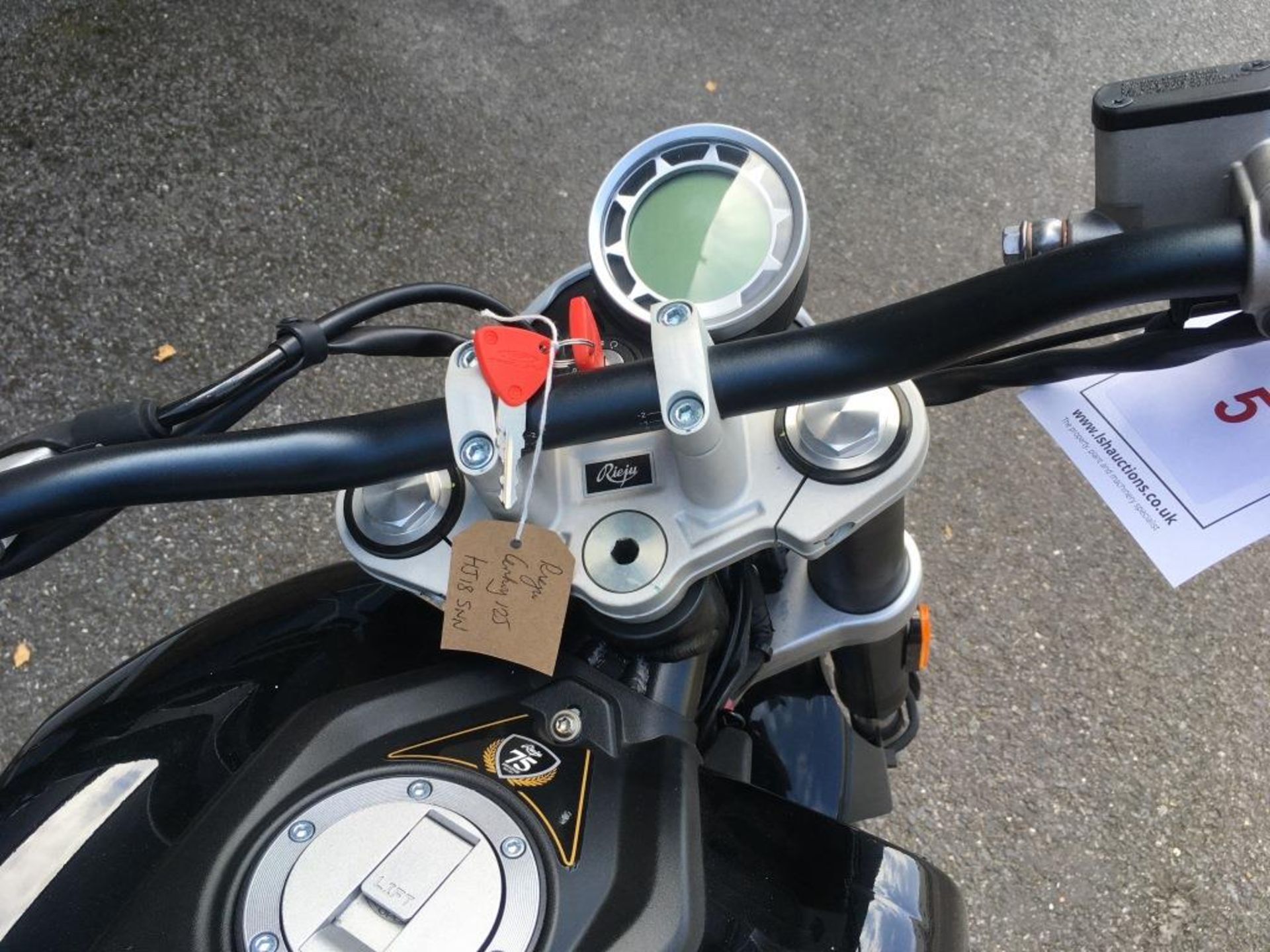 Rieju Century 125 motorcycle, Registration number: HJ18 SNN, Date of Registration: 12/04/2018, - Image 8 of 13