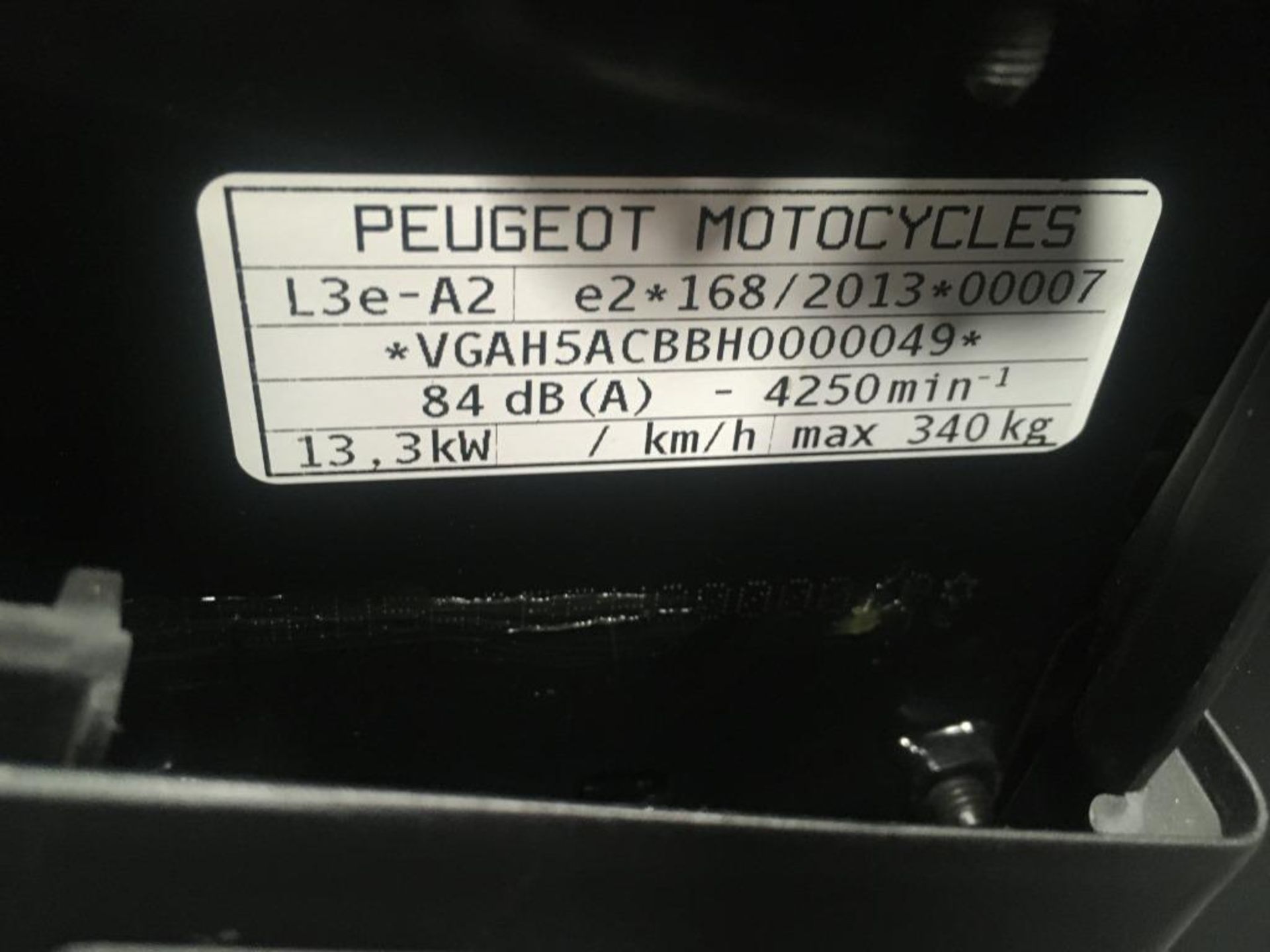 Peugeot Citystar 200 LC RS ABS moped, Unregistered and no certificate of conformity held, VIN: - Image 9 of 9